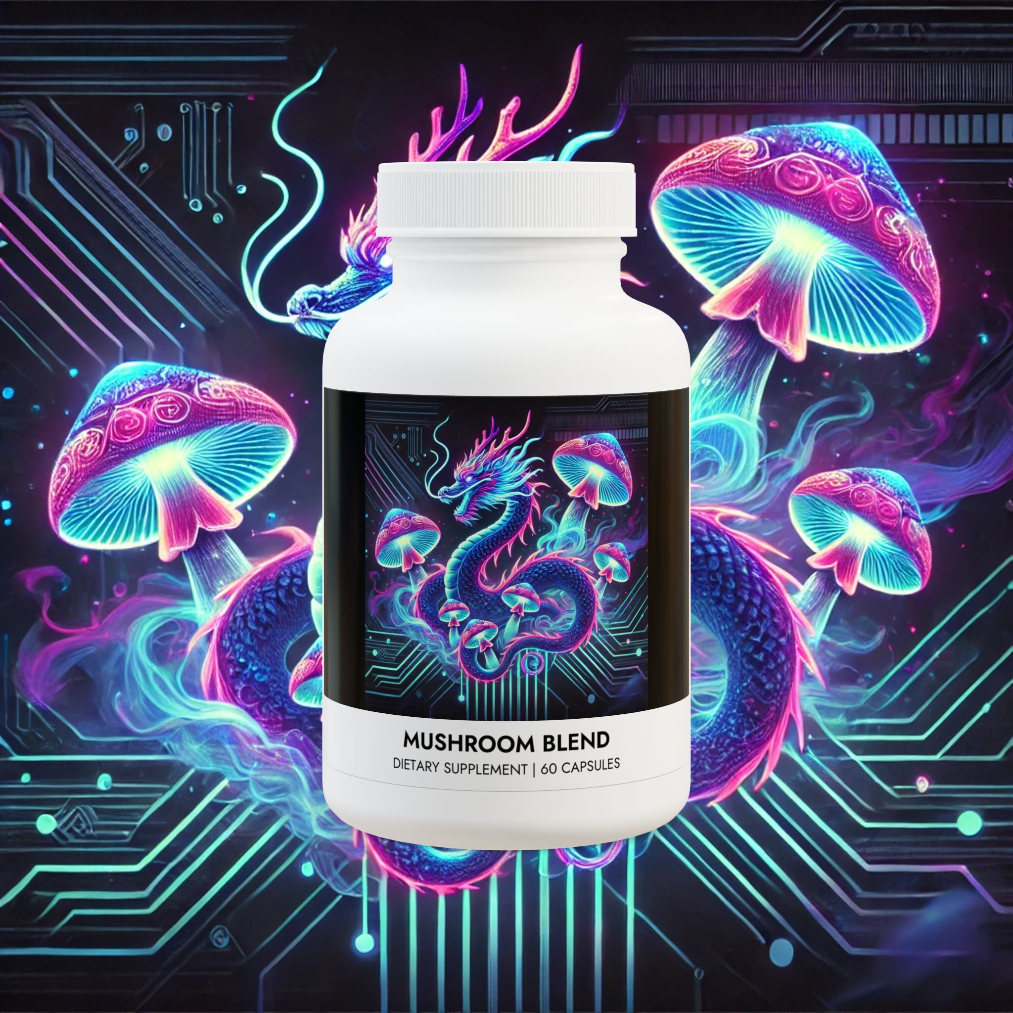 Mushroom Blend Supplement (60 Capsules)