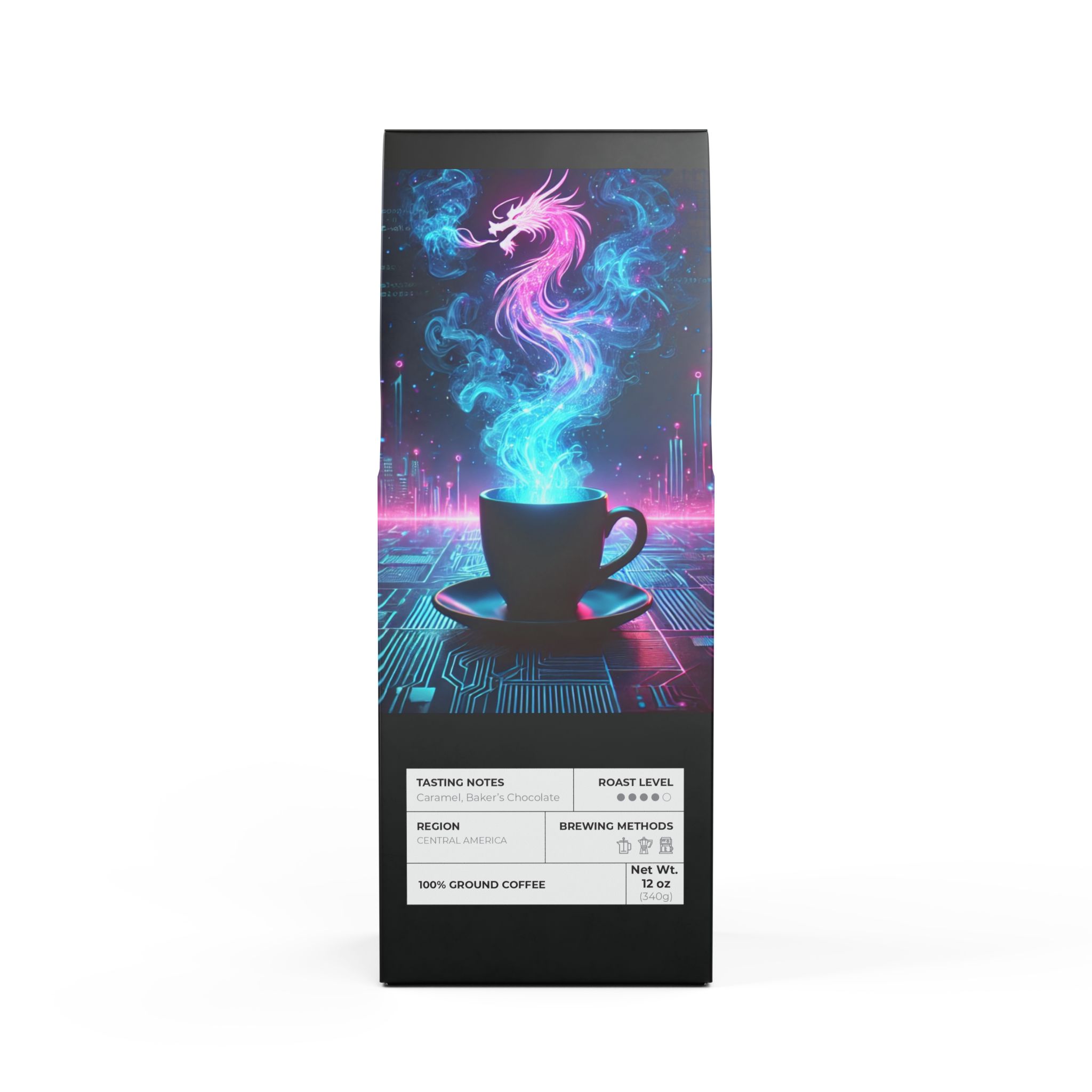 Dragon Glow Cafe Ultra-Premmium Coffee Blend (Medium-Dark Roast)